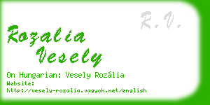 rozalia vesely business card